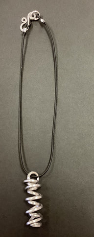 Silver Corkscrew Necklace