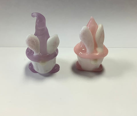 Glass Bunny Gnomes by Cheryl