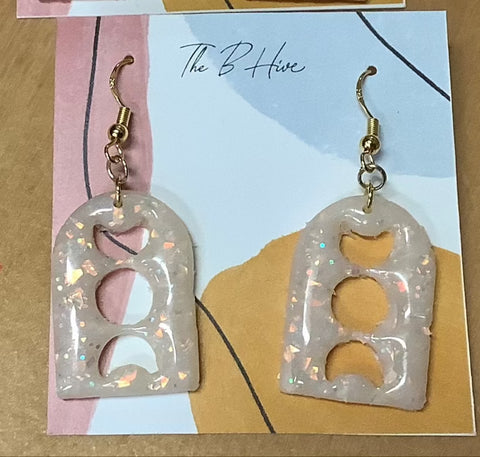 Moon phase earrings by Barbie