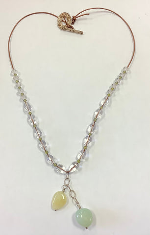 Crystal Quartz beaded necklace Deb