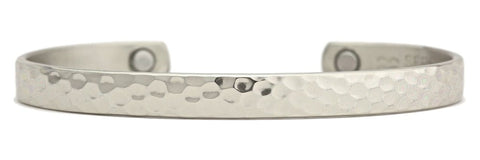753M- Sergio Lub Textured Silver Bracelet Medium
