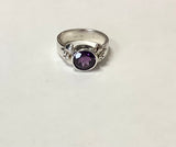 MKD sterling silver and amethyst ring size 6