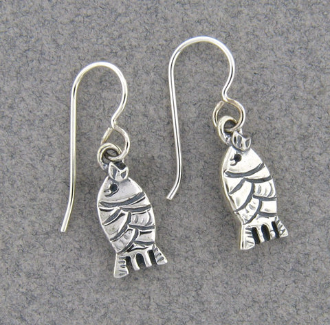 MKD Silver Fish Earrings