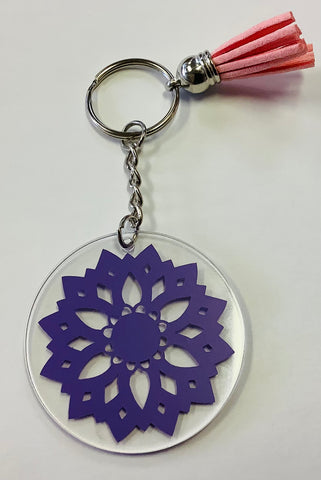 Purple design keychain by Jen