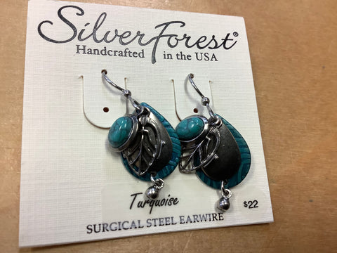 E-8498 Silver Forest Turquoise ER