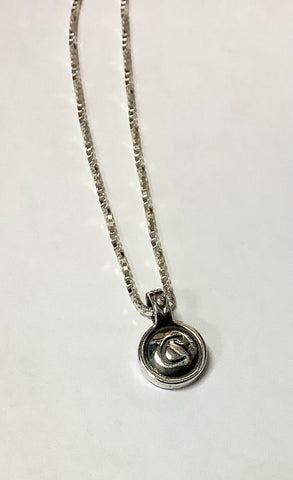 Initial C sterling silver necklace