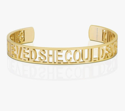 She believe she could so she did bangle gold