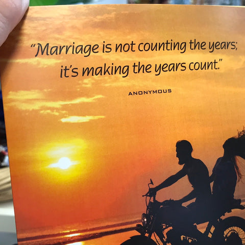 Marriage is not counting the years card
