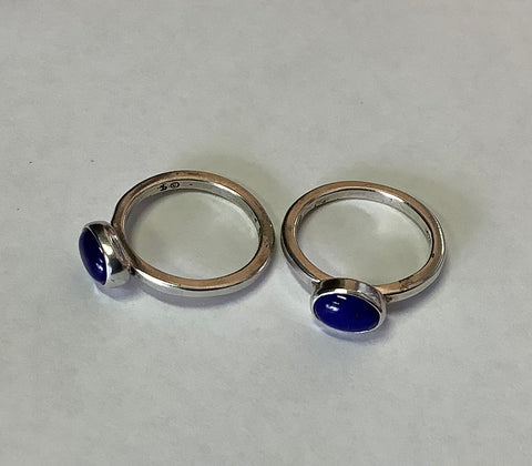 Blue Lapis Ring Sterling Silver