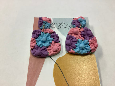 Multi Color Clay Earrings