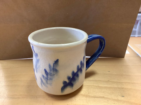#10 blue and white mug by Kirsten