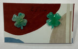 Clay Shamrock Earrings by Barbie ( one pair per purchase)