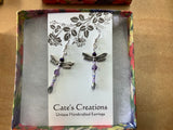Handcrafted Beaded Dragonfly Earrings by Caitlin