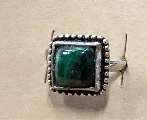 Anju Jewelry - Kashi Semiprecious Small Stone Ring - Malachite