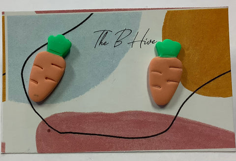 Carrot Clay earrings by Barbie